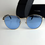 Prada Milano Round – Gold Blue