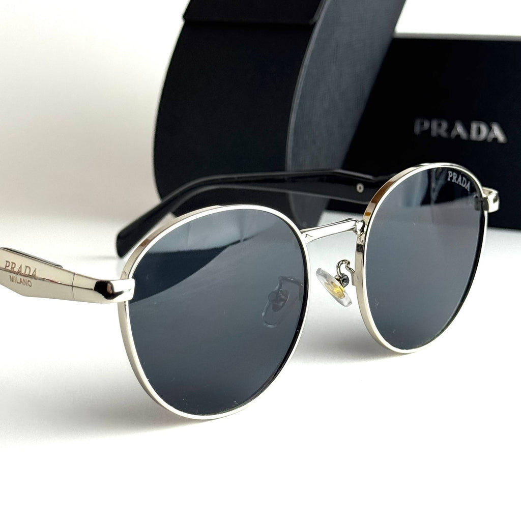 Prada Milano Round – Silver Black