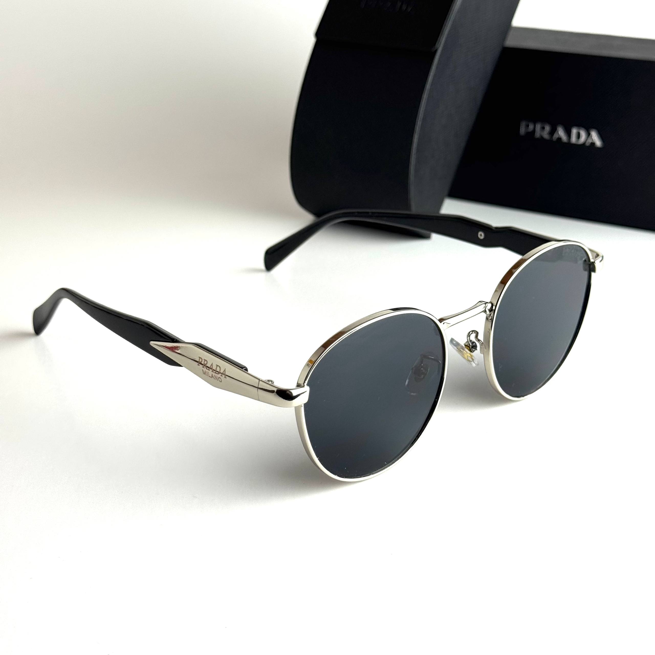 Prada Milano Round – Silver Black