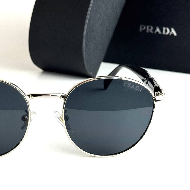 Prada Milano Round – Silver Black