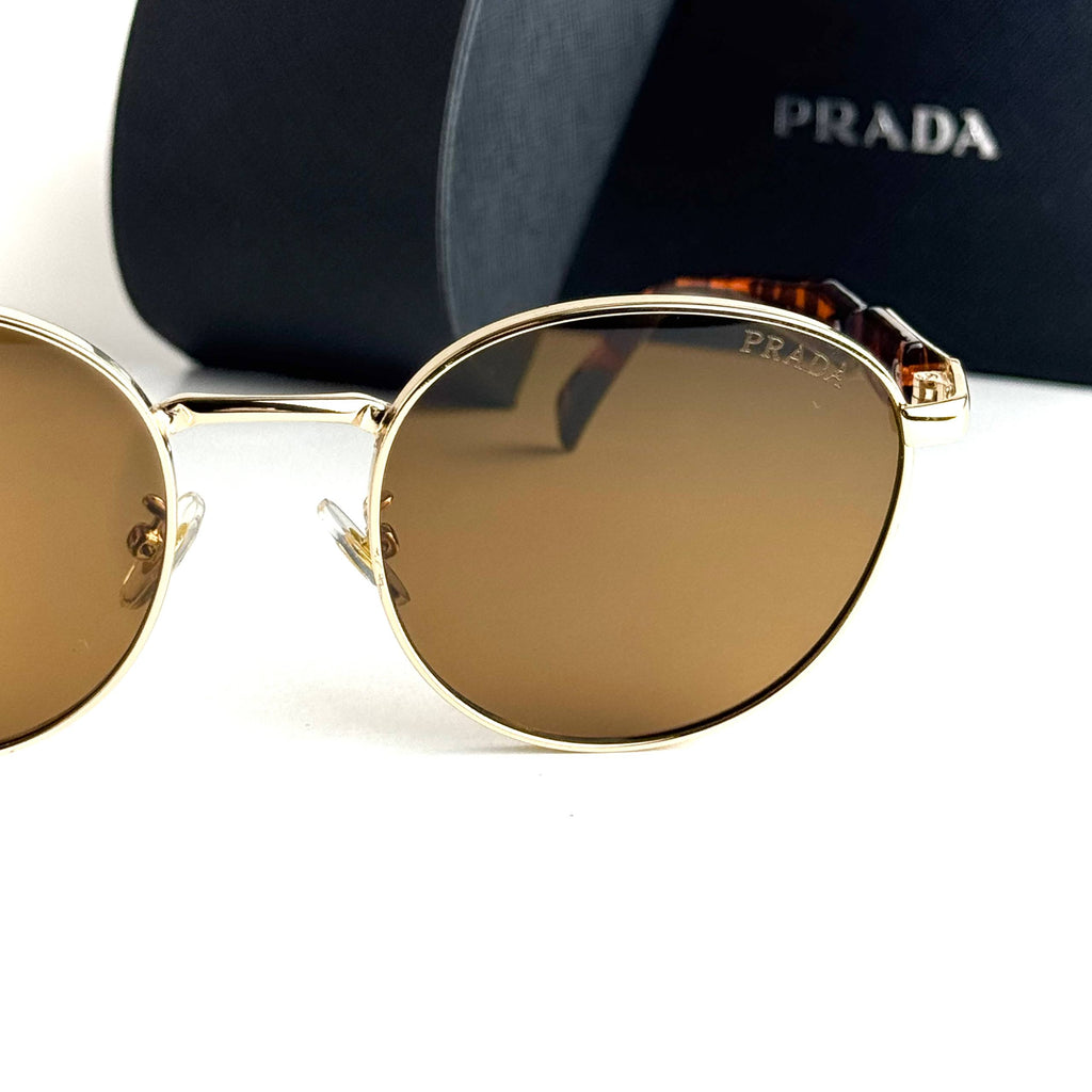 Prada Milano Round – Gold Brown