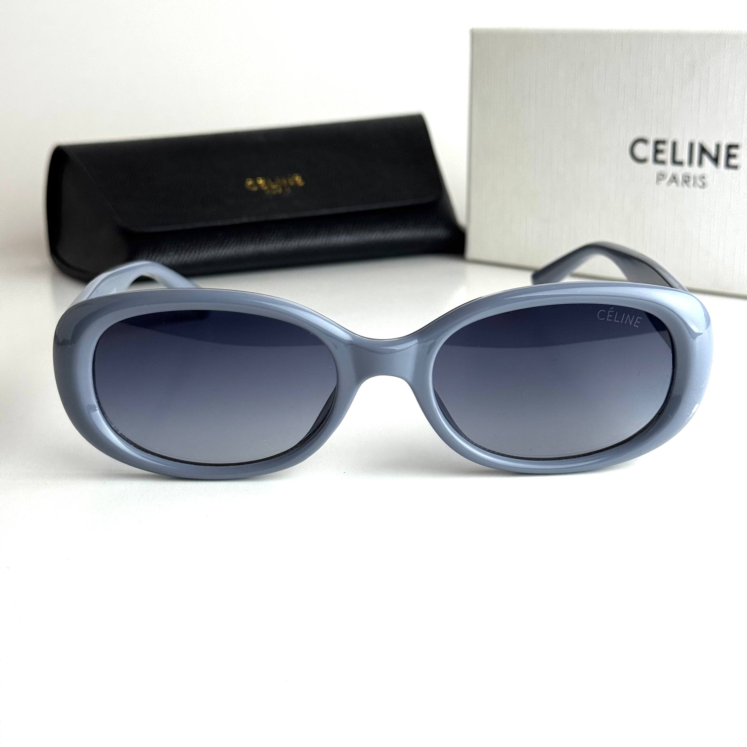 Celine Triomphe Oval - Sky Blue