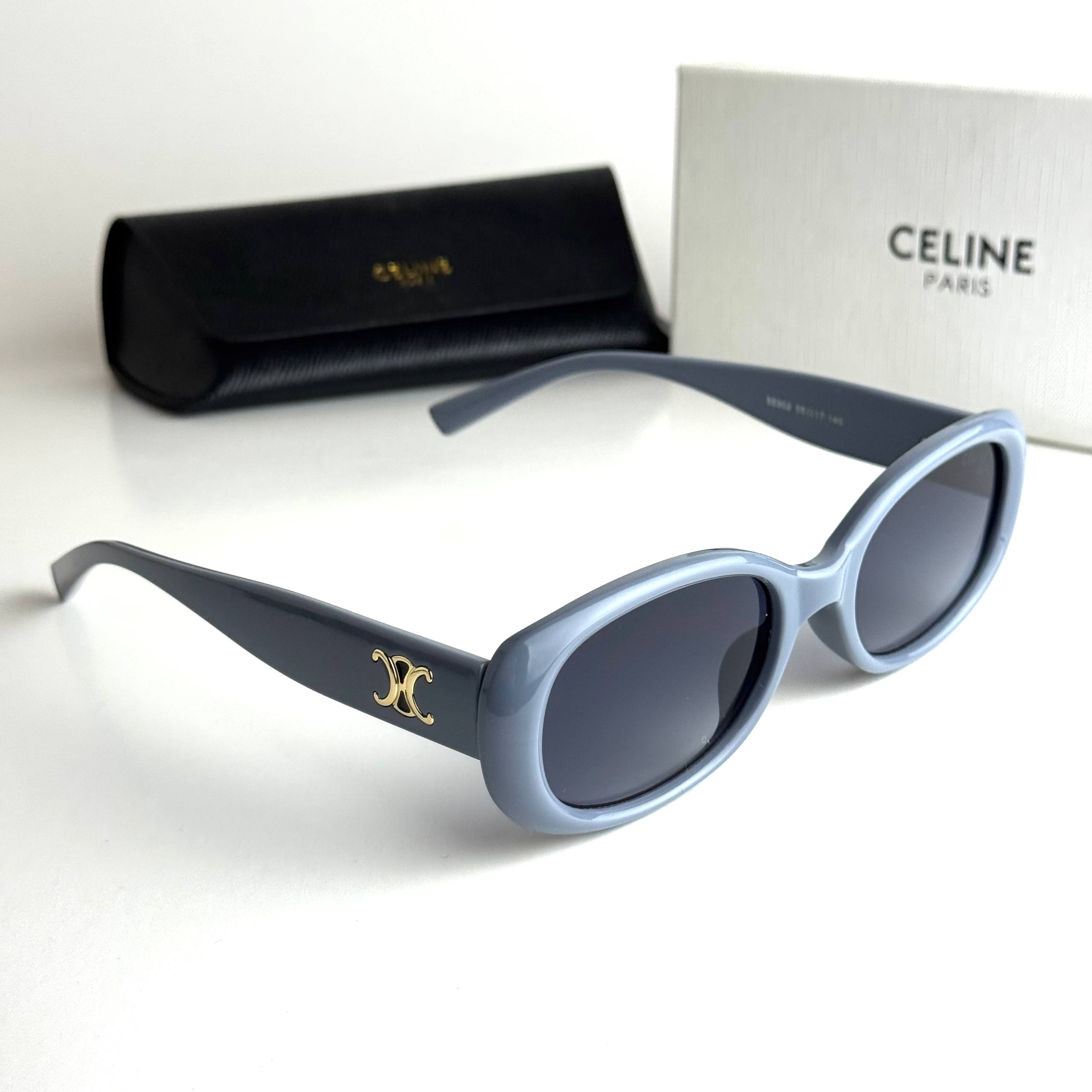Celine Triomphe Oval - Sky Blue