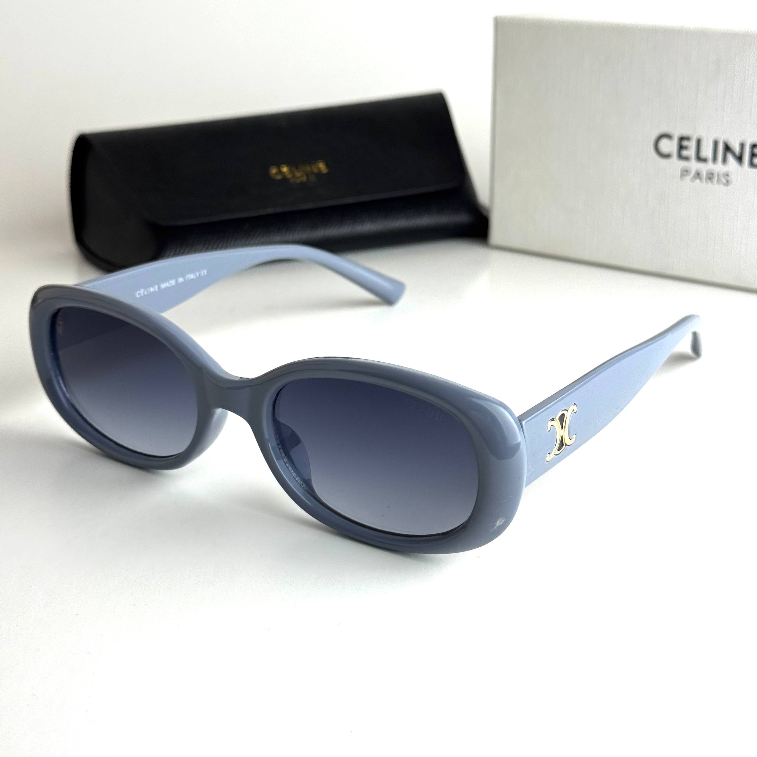 Celine Triomphe Oval - Sky Blue