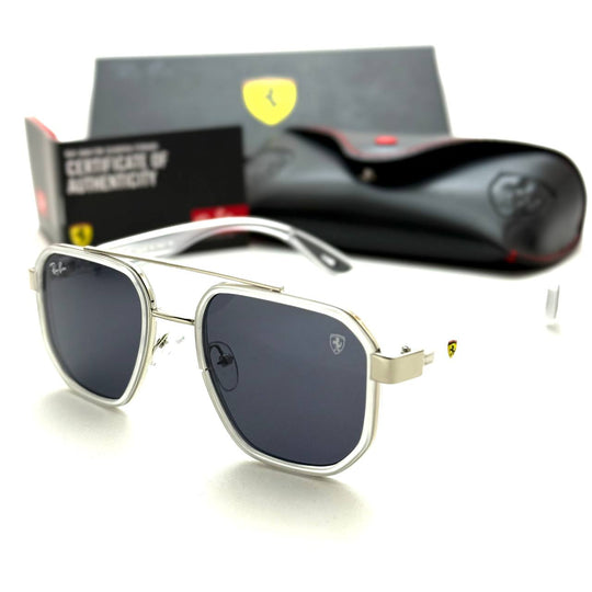 Ray-Ban Ferrari RB3697M – Silver White Edition