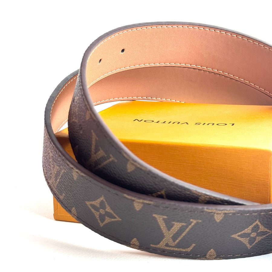 LV Canvas Belt – Silver Brown