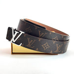 LV Canvas Belt – Silver Brown