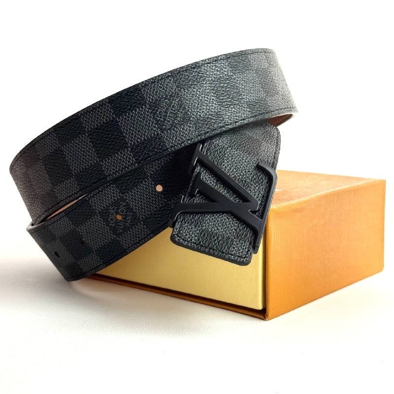 Louis Vuitton Damier Canvas Belt – Matte Black