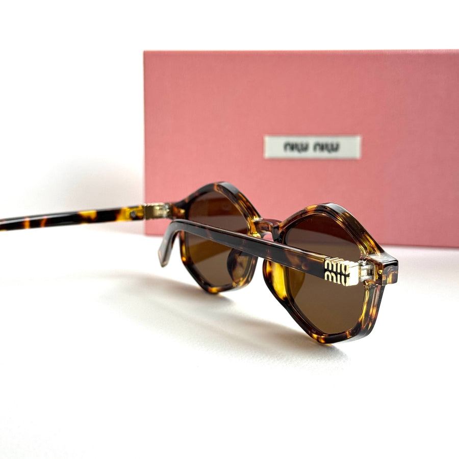 Miu Miu Octagon – Tortoise / Brown