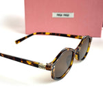 Miu Miu Octagon – Tortoise / Brown
