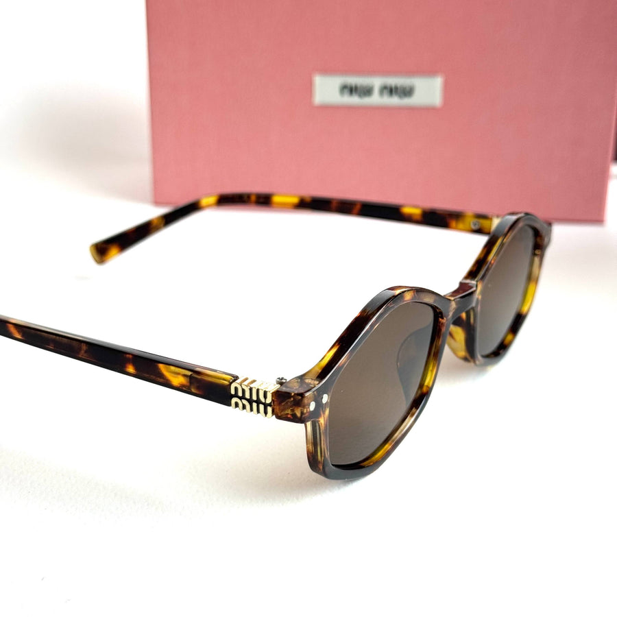 Miu Miu Octagon – Tortoise / Brown