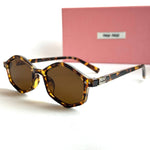 Miu Miu Octagon – Tortoise / Brown
