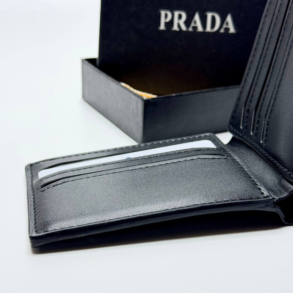 Prada Triangle Logo Bifold Wallet – Black