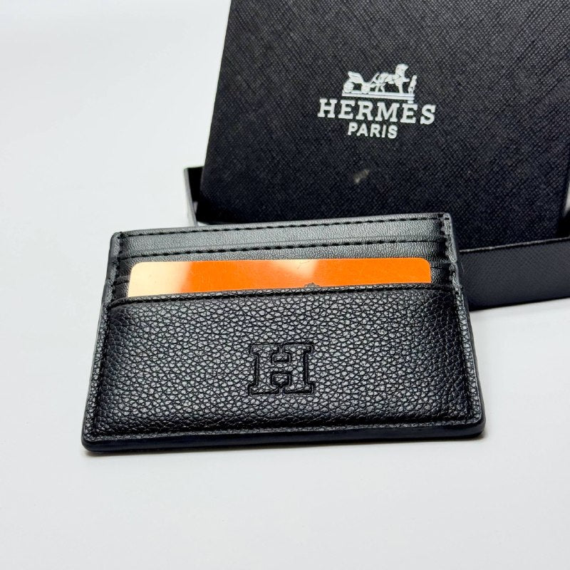 Hermès H Embossed Card Holder – Black