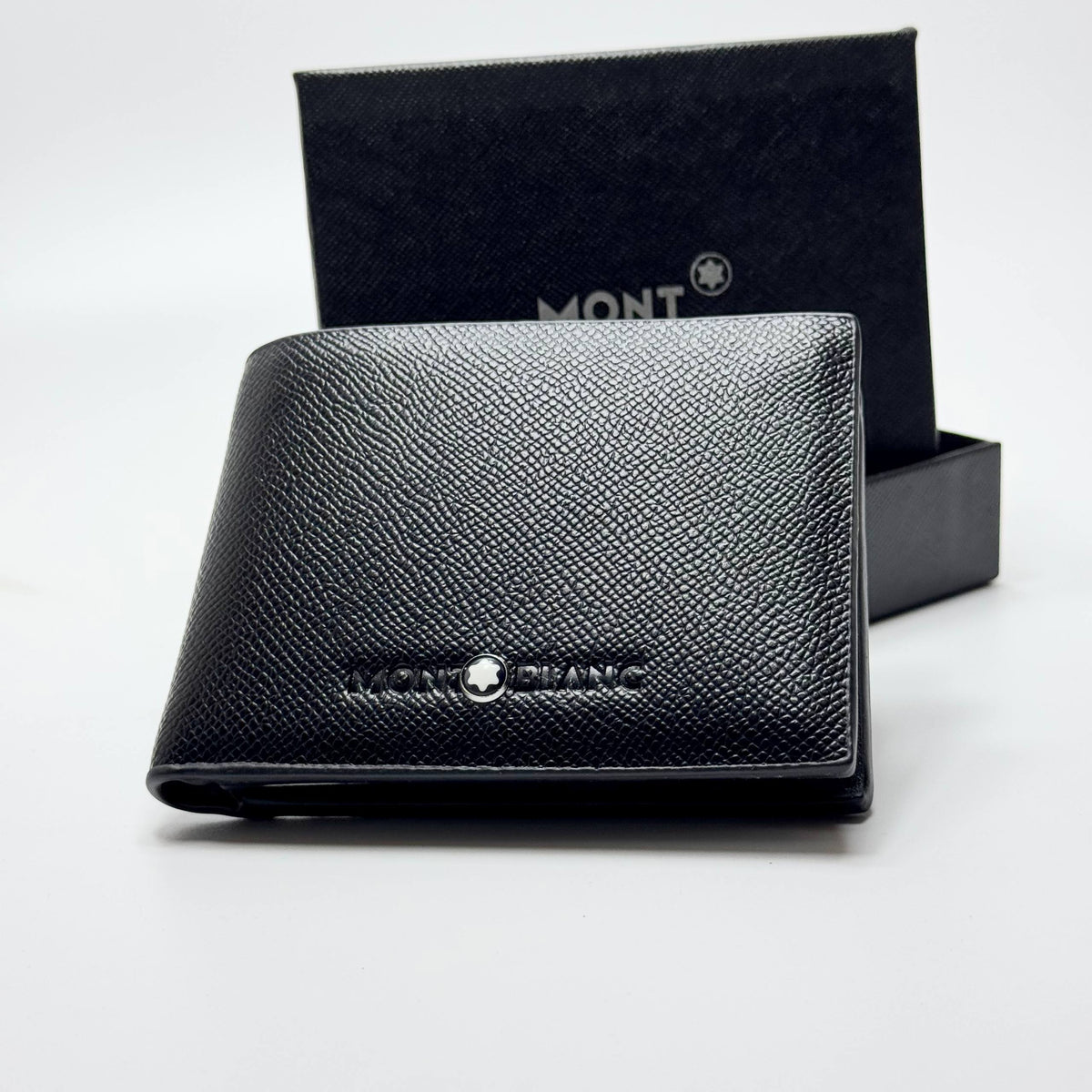 Montblanc Crosshatch Logo Bifold Wallet – Black