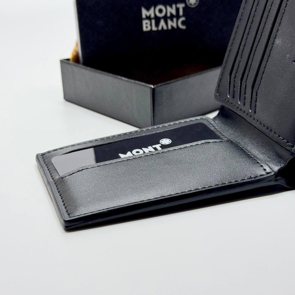 Montblanc Crosshatch Logo Bifold Wallet – Black