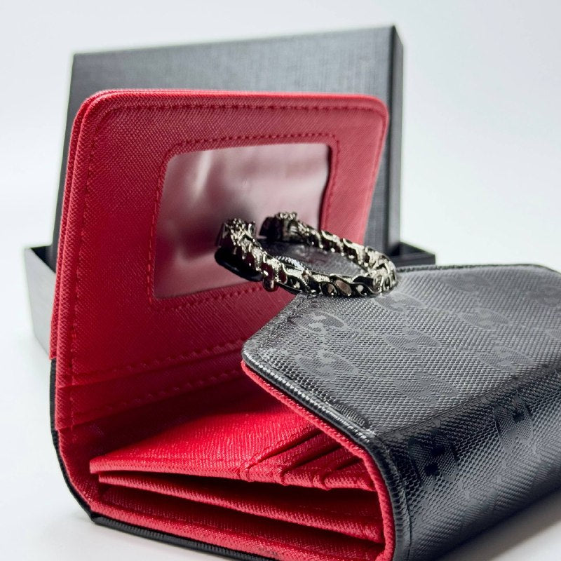 Gucci Dionysus GG Monogram Flap Wallet – Black Red (For Her)