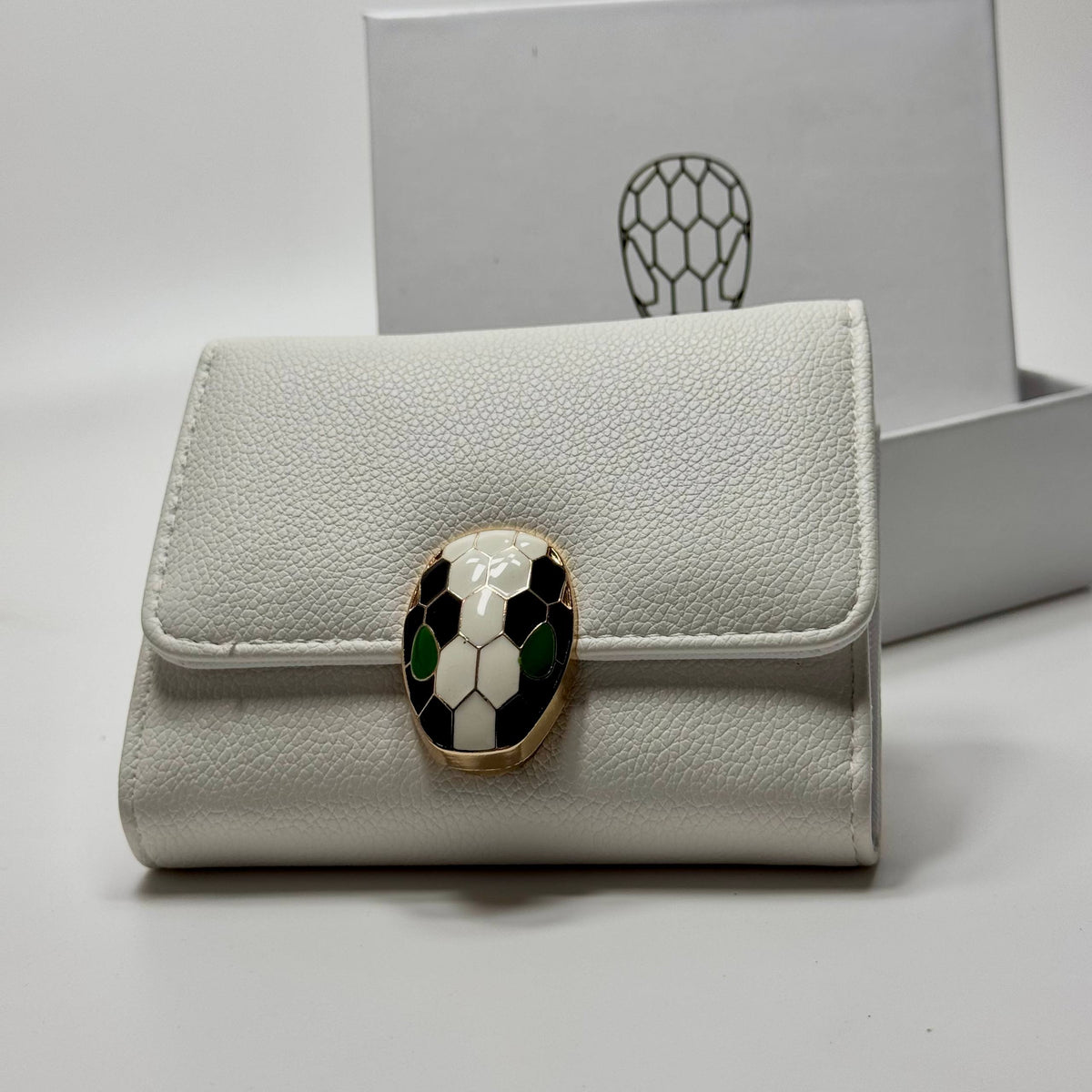 Bvlgari Forever Flap Wallet – White