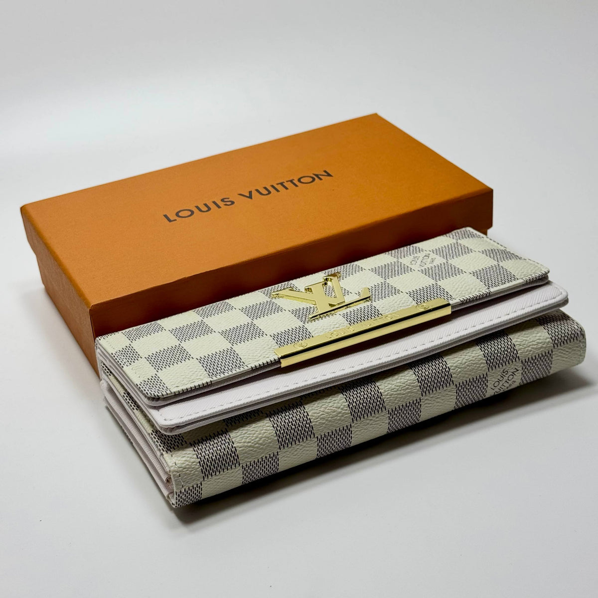 LV Damier Azur  Wallet – White Gold (For Her)