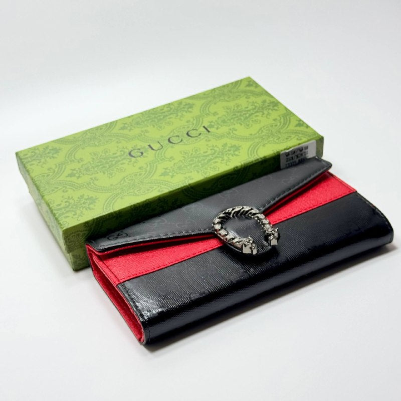 Gucci Dionysus GG Monogram Wallet – Black Red