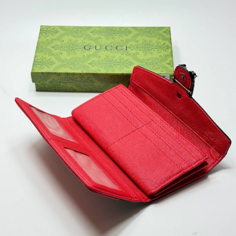 Gucci Dionysus GG Monogram Wallet – Black Red