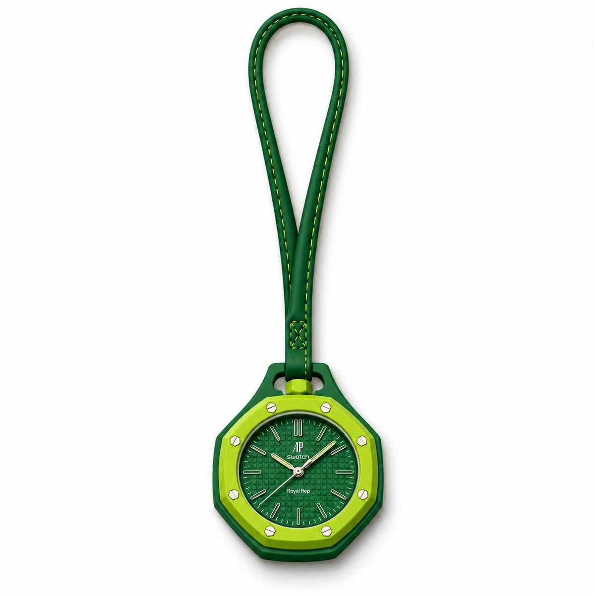 Royal Oak Style Pendant Pocket Watch – Green Lime