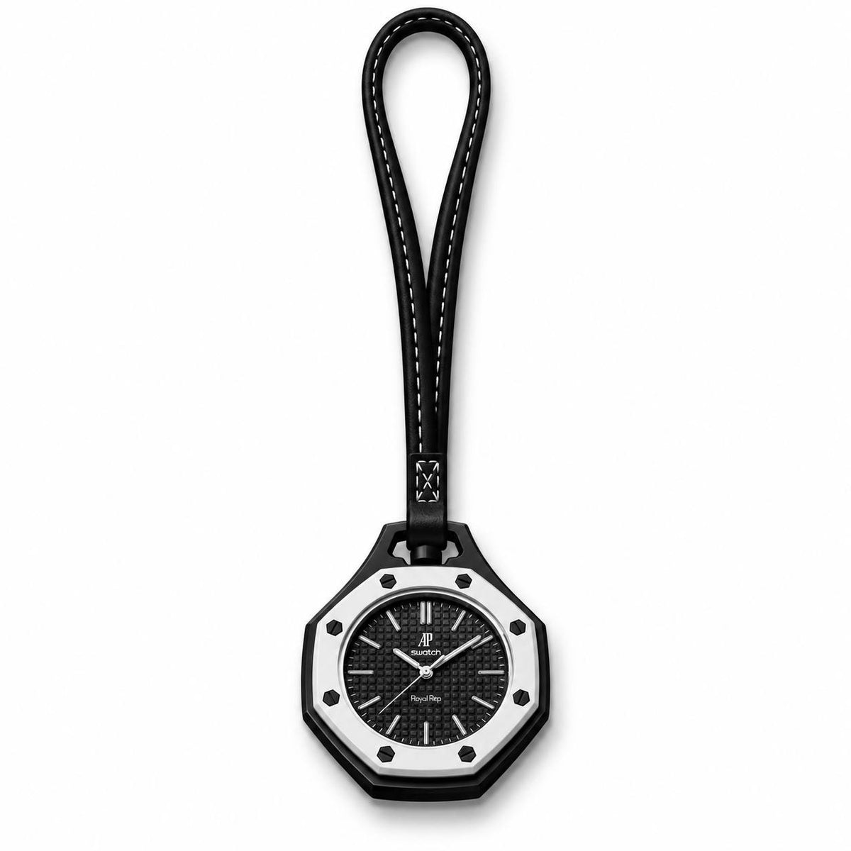Royal Oak Style Pendant Pocket Watch – Black White