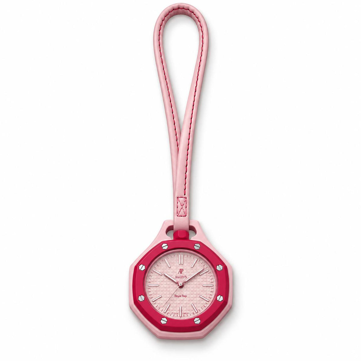 Royal Oak Style Pendant Pocket Watch – Pink Fuchsia