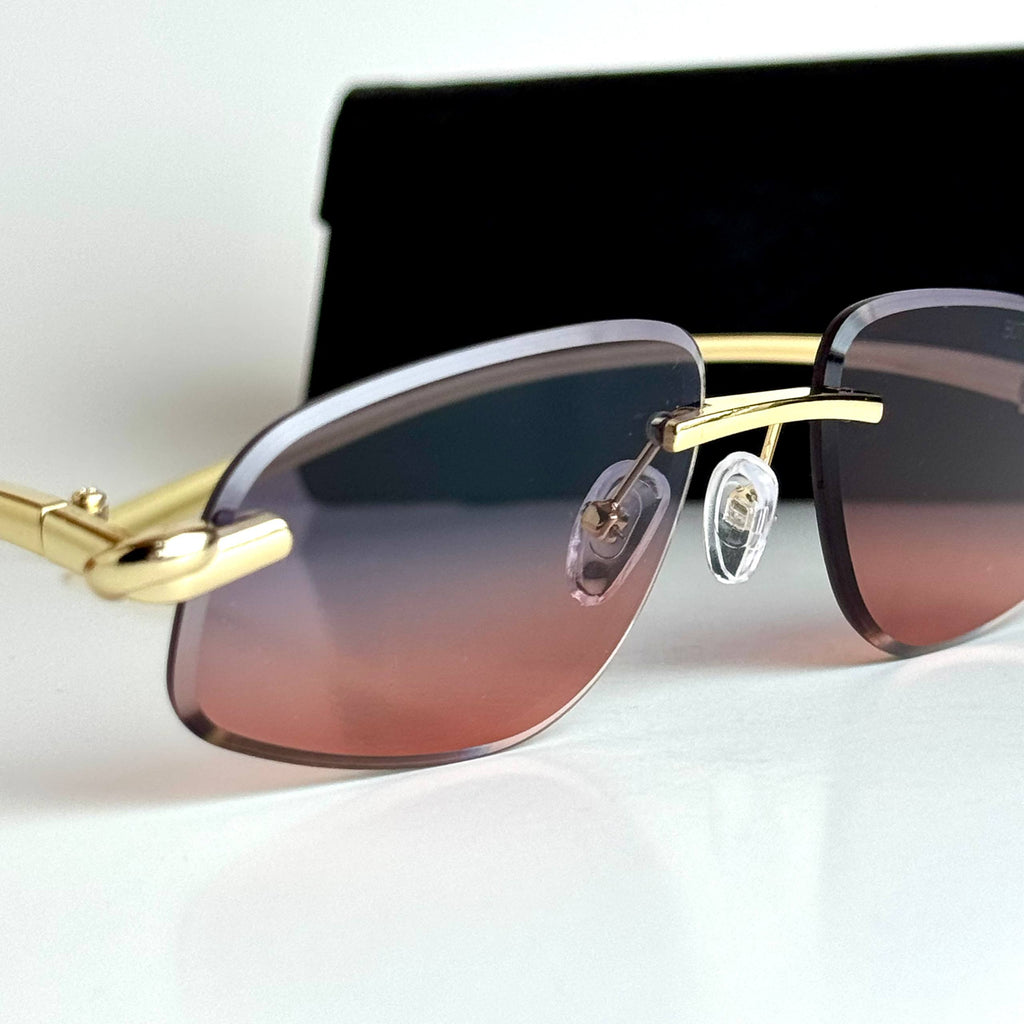 Bottega Veneta Rimless – Gold Pink Gradient