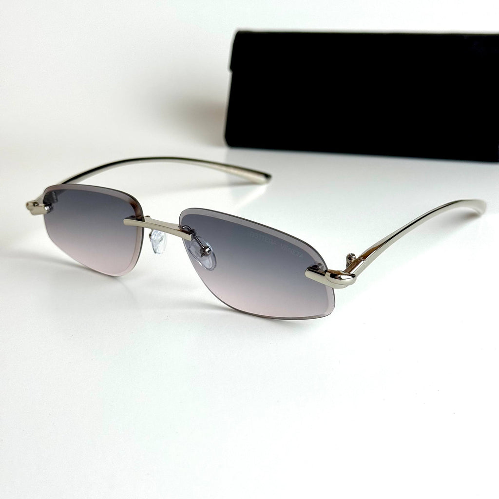 Bottega Veneta Rimless – Silver Grey Gradient