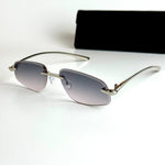 Bottega Veneta Rimless – Silver Grey Gradient