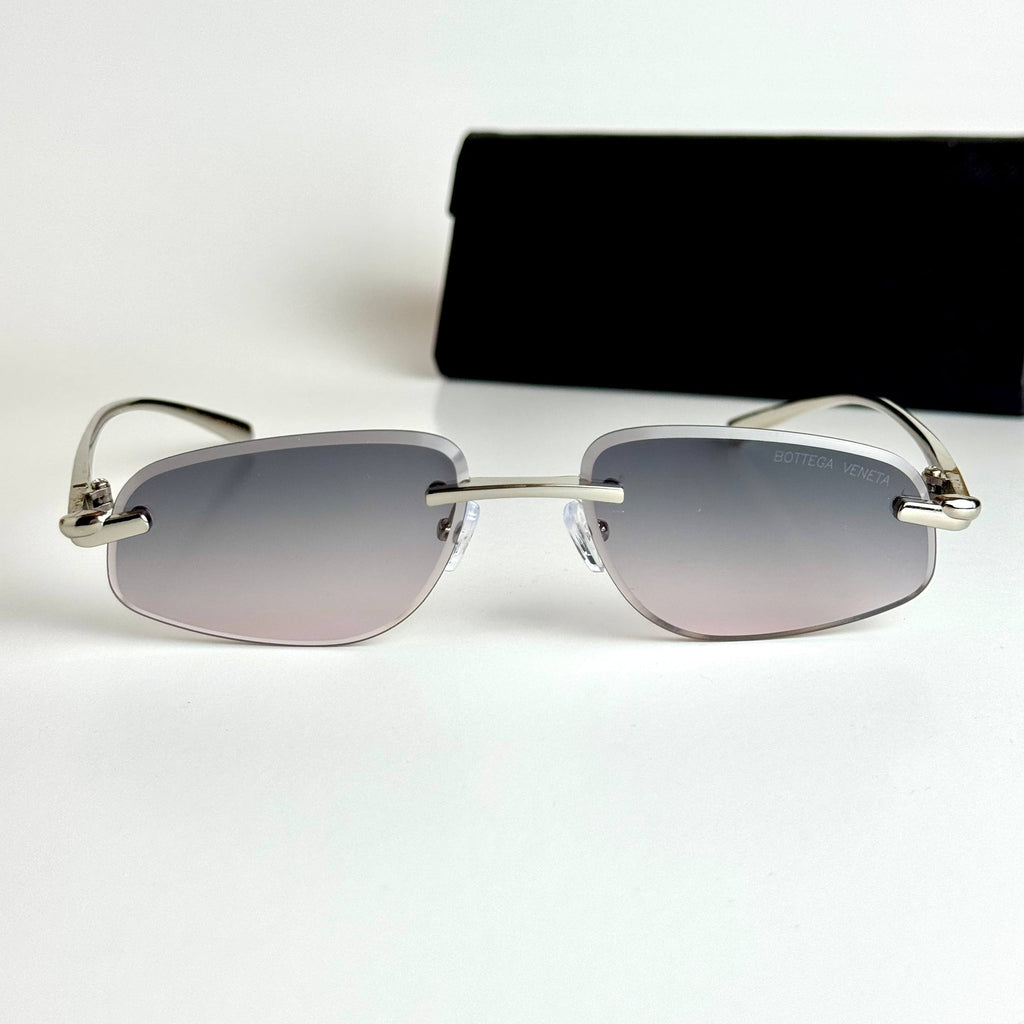 Bottega Veneta Rimless – Silver Grey Gradient