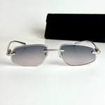 Bottega Veneta Rimless – Silver Grey Gradient