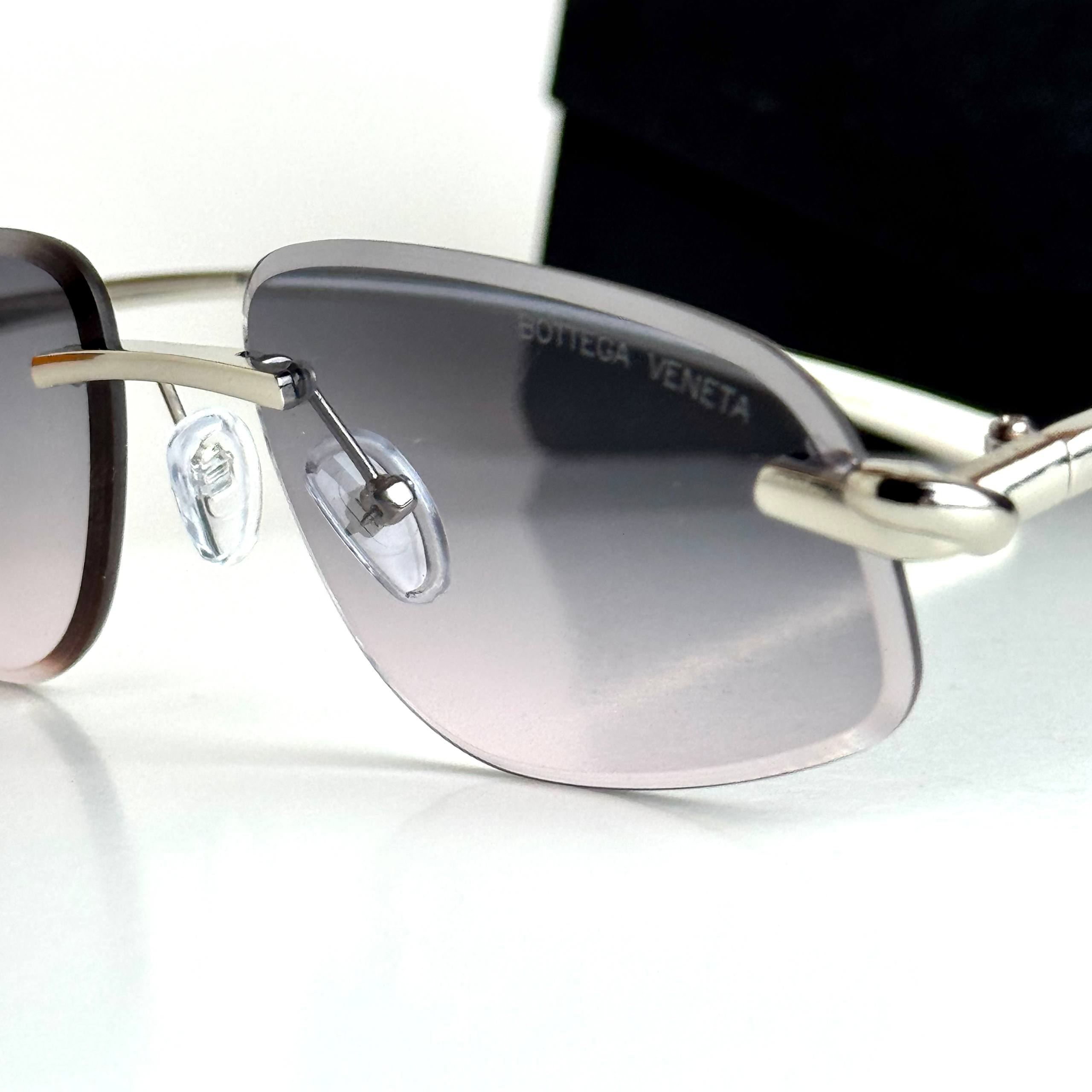 Bottega Veneta Rimless – Silver Grey Gradient