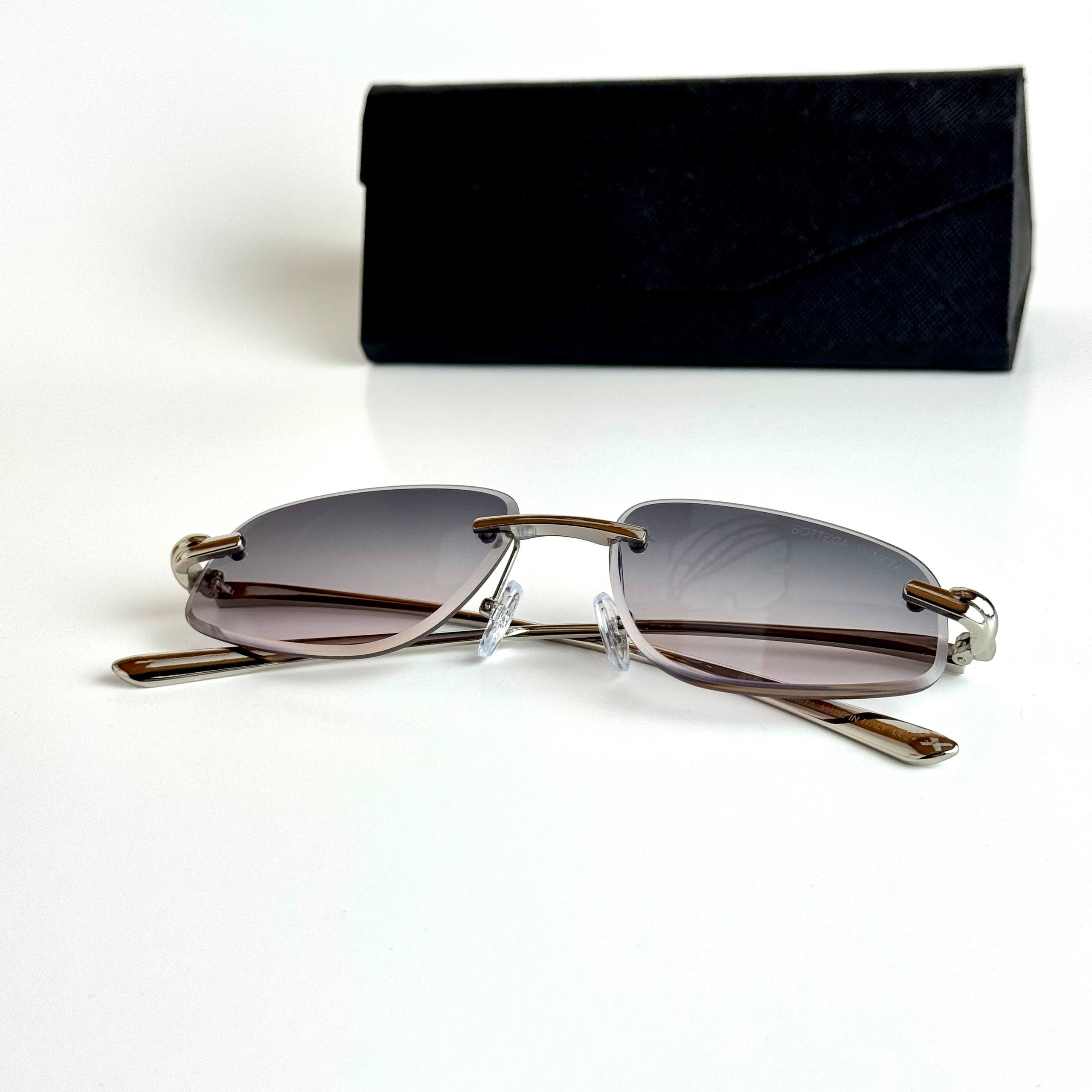 Bottega Veneta Rimless – Silver Grey Gradient