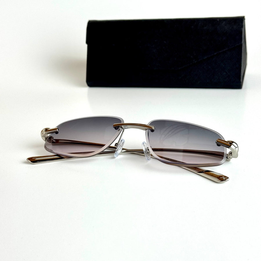 Bottega Veneta Rimless – Silver Grey Gradient