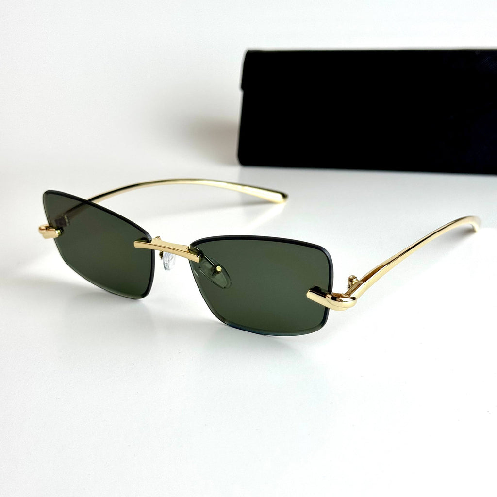 Bottega Veneta Rimless – Gold Green