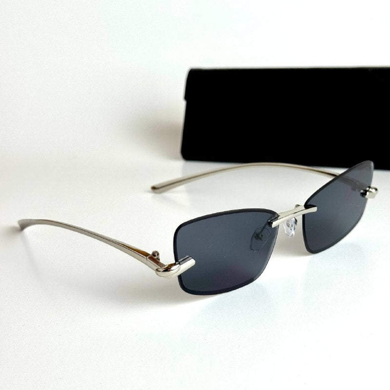 Bottega Veneta Rimless – Silver Black