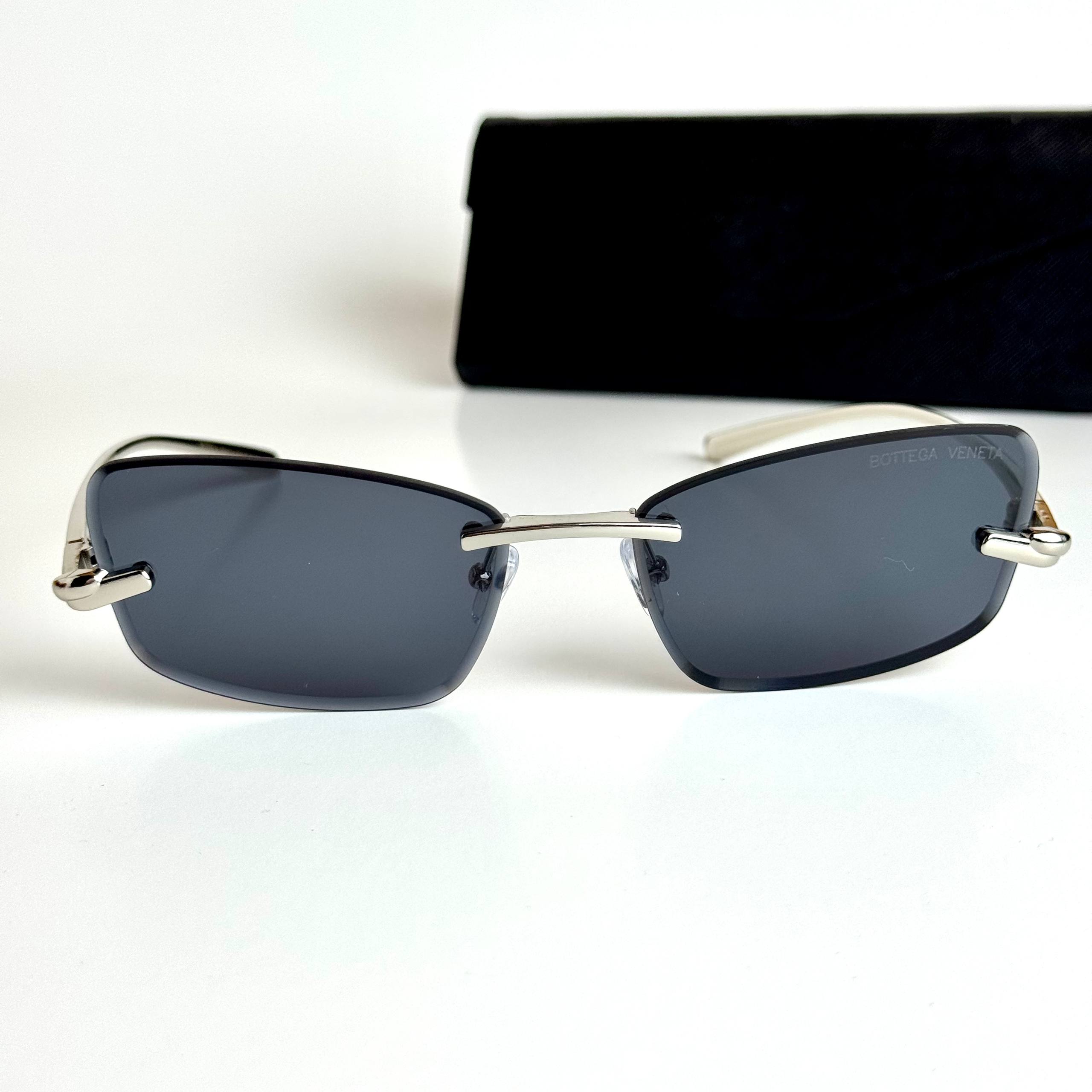 Bottega Veneta Rimless – Silver Black