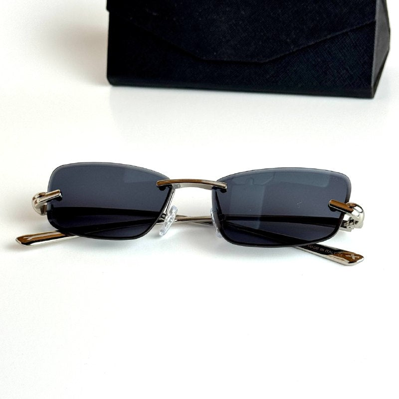 Bottega Veneta Rimless – Silver Black