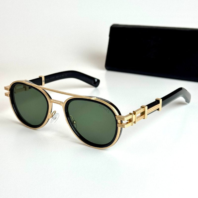 Hermès Round H08S – Gold Green