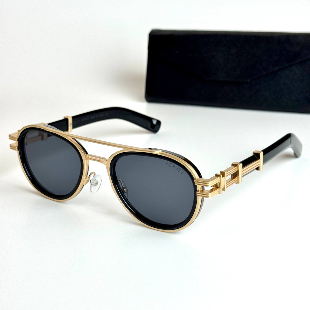 Hermès Round H08S – Gold Black