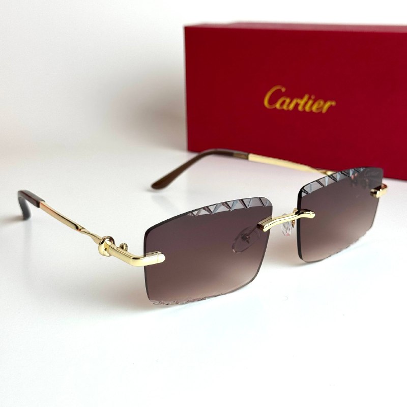 Cartier Rimless CT0478S – Gold Brown