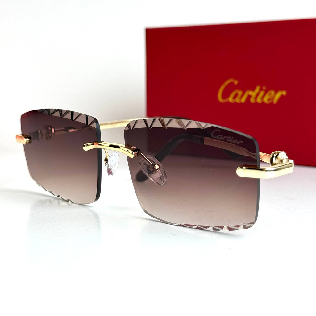 Cartier Rimless CT0478S – Gold Brown