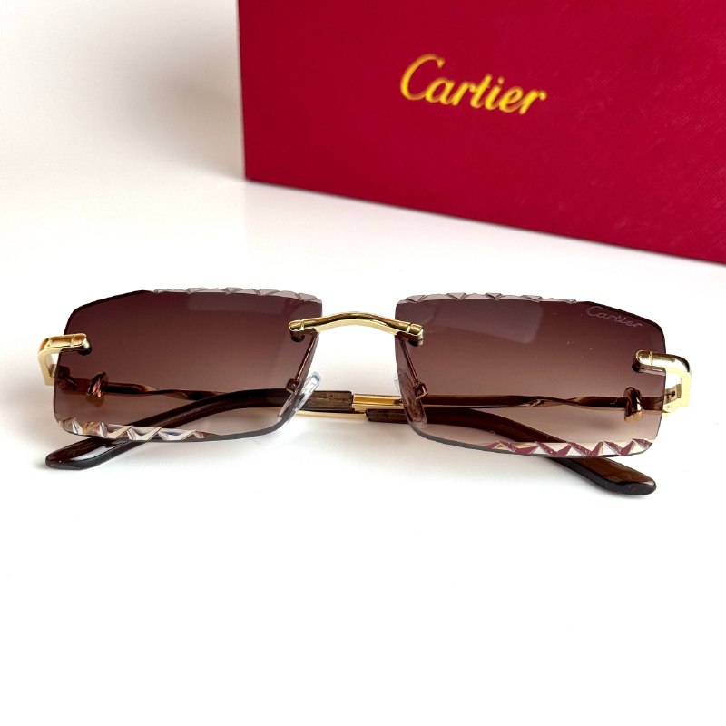 Cartier Rimless CT0478S – Gold Brown