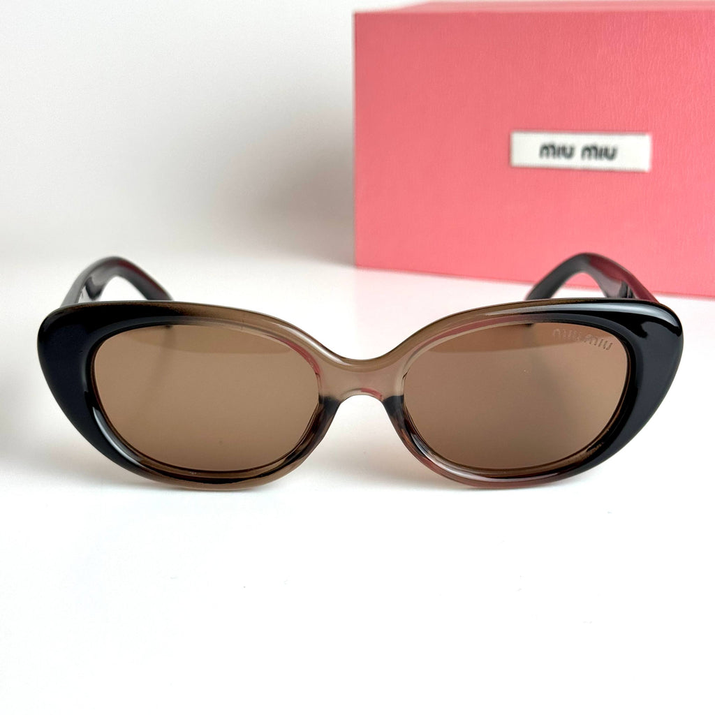Miu Miu Oval SMU09Z – Black Brown