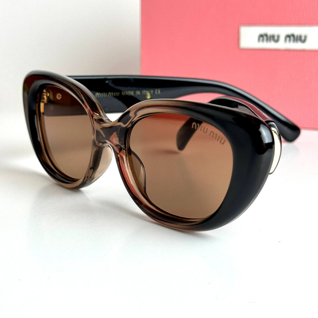 Miu Miu Oval SMU09Z – Black Brown