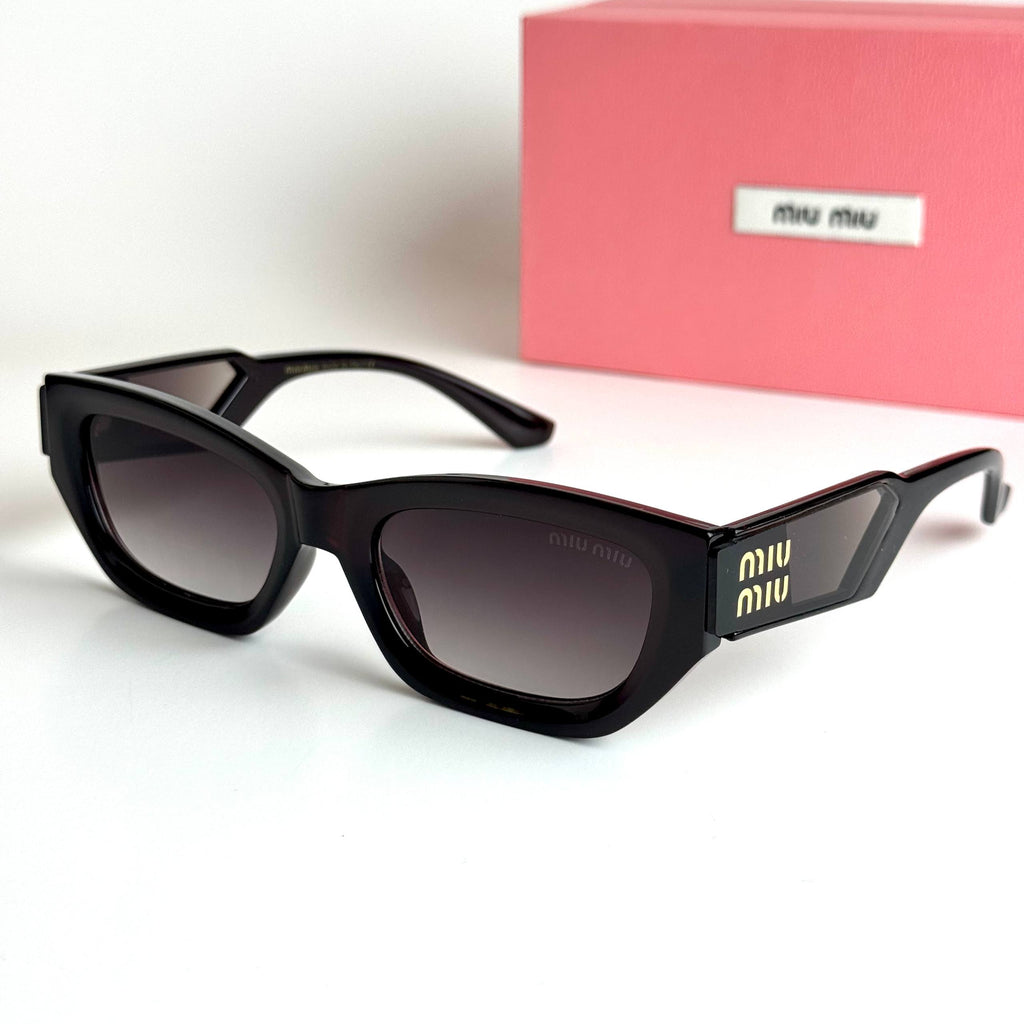 Miu Miu Rectangular SMU15Z – Black Grey