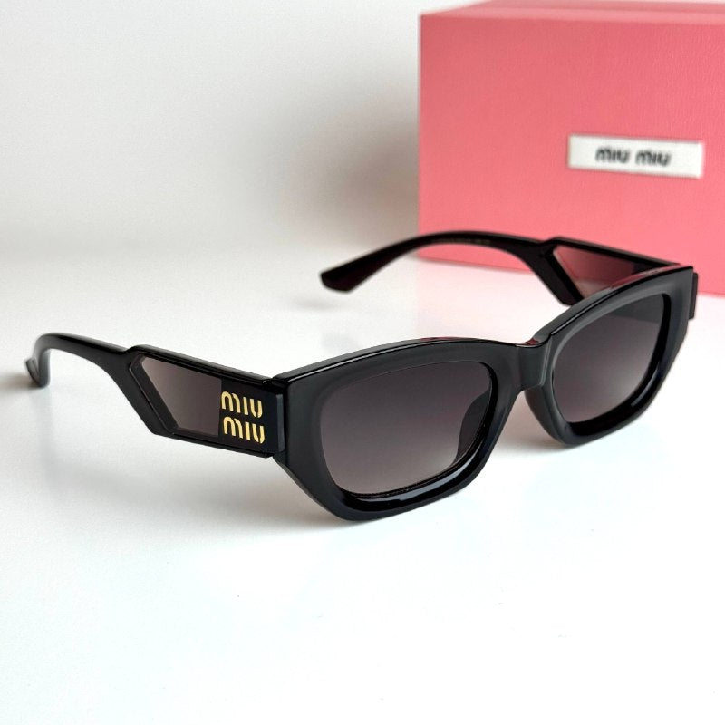 Miu Miu Rectangular SMU15Z – Black Grey