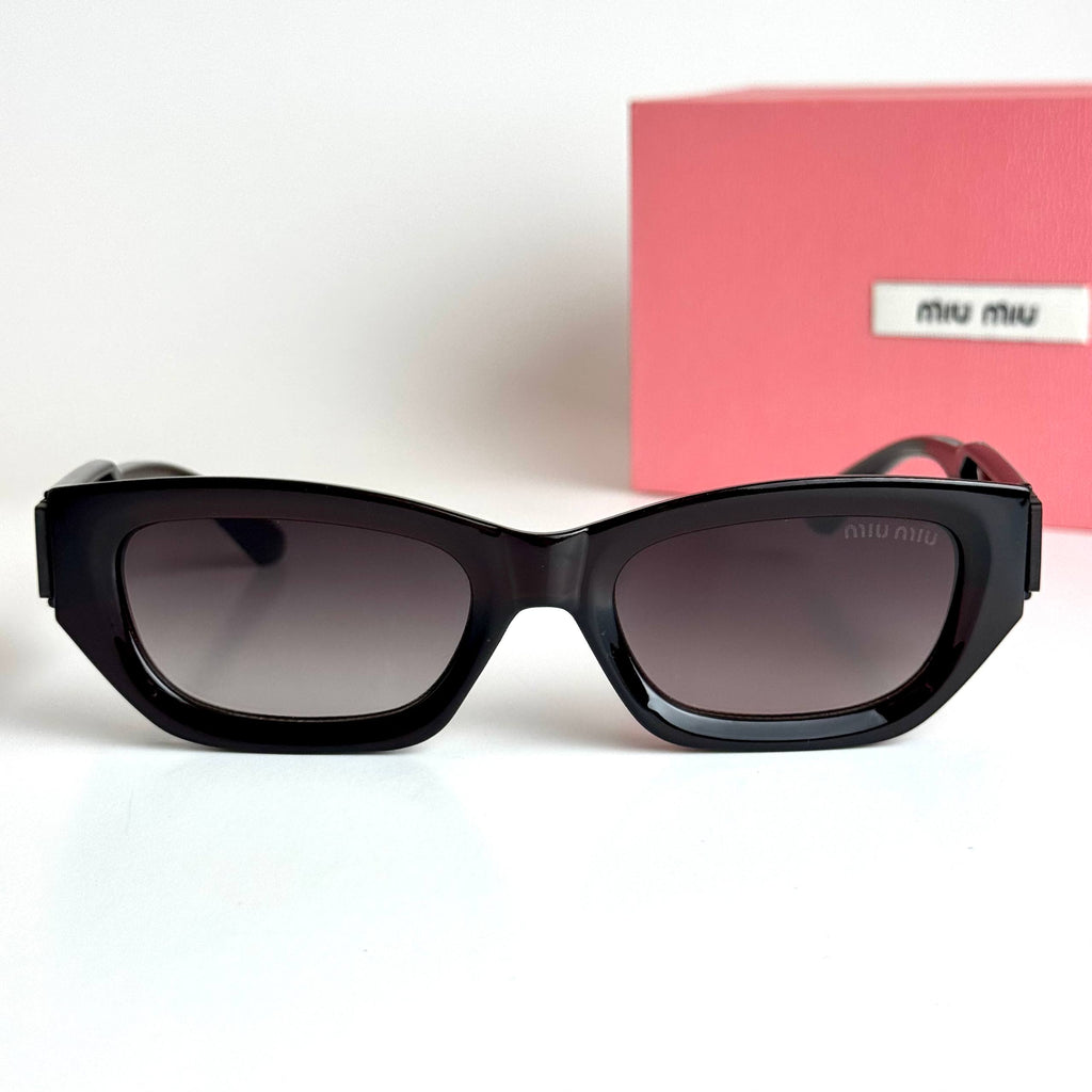 Miu Miu Rectangular SMU15Z – Black Grey